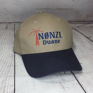 Embroidered Call Sign and Name with Omni Antenna Tower Amateur Radio Hat   /  Customized Embroidery Ham Radio Field Day Cap