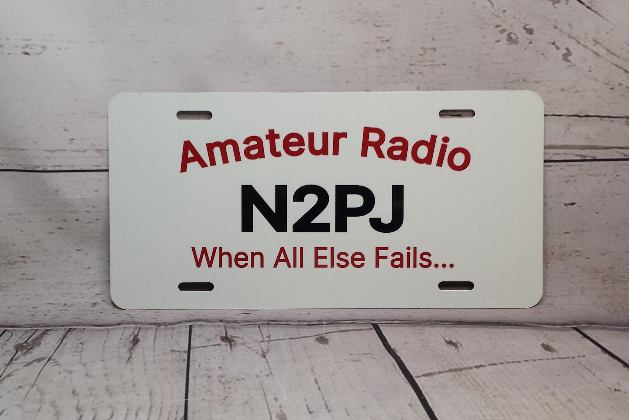 License Plate With Amateur Radio Callsign / Amateur Radio