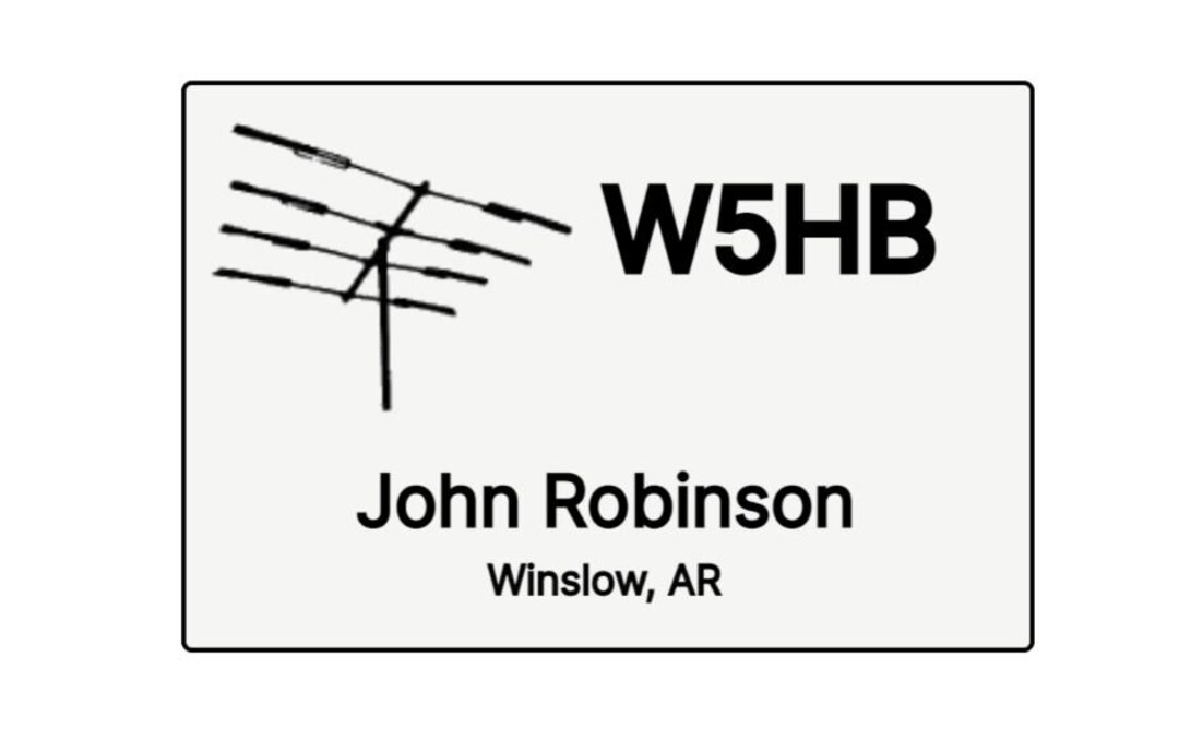 Ham Radio Name Badge With Callsign Name and Yagi / Amateur Radio Custom