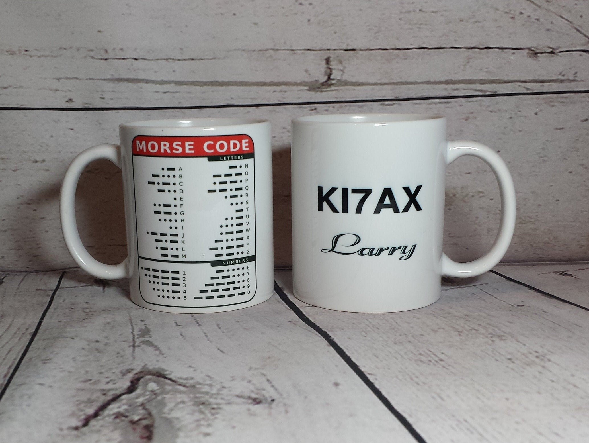 Amateur Radio Callsign Coffee Mug With Morse Code Chart / Ham Radio ...