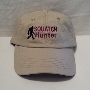 Squatch Hunter Hat, Embroidered Hat, Hiking Hat, Outdoorsman Hat , Embroidered hat, Outdoorsman , Bigfoot