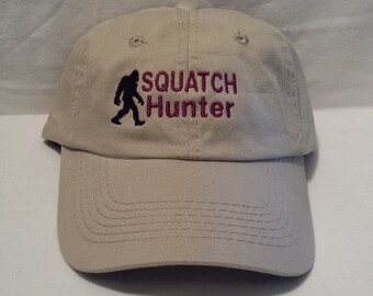 Squatch Hunter Hat, Embroidered Hat, Hiking Hat, Outdoorsman Hat , Embroidered hat, Outdoorsman , Bigfoot
