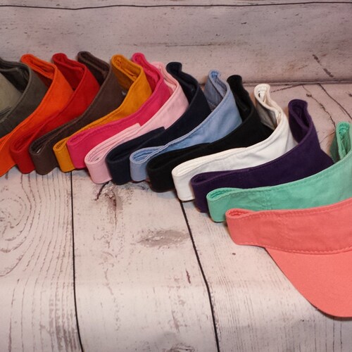 Custom Embroidered Visor With Your Text or Monogram Fast Etsy