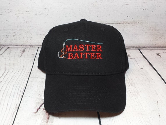 Custom Embroidered Master Baiter Fishing Hat / Adult Humor Fathers