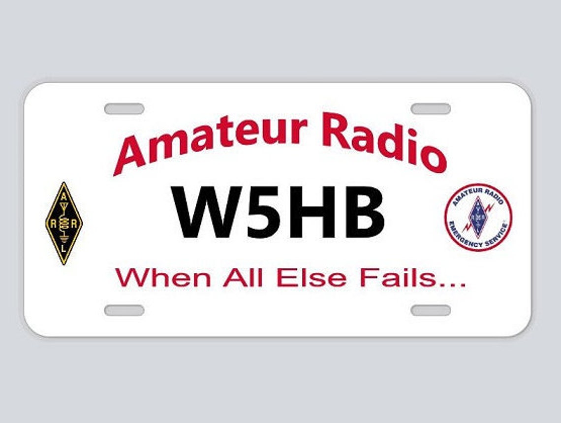 License Plate with Amateur Radio Callsign / Amateur Radio Etsy