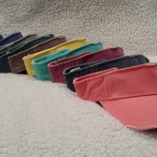 Custom Text Distressed VISORS Embroidered Visor Monogrammed Etsy