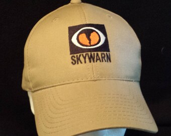 Embroidered Skywarn Storm Spotter Hat   ,   Amateur Radio   ,   Ham Radio   ,   Field Day   ,   Embroidered Hat   ,   Weather   ,   NOAA