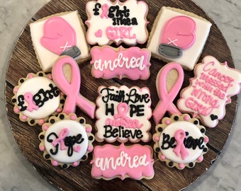 Breast Cancer/ Survivor Sugar Cookies