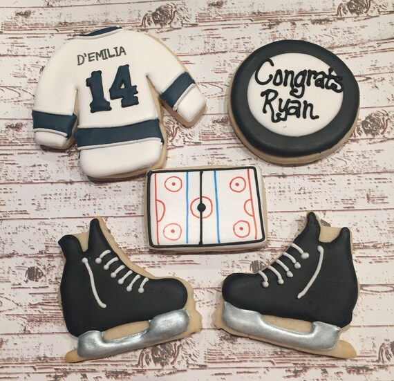 Items similar to Hockey Sugar Cookies / Decorated Sugar Cookies/ Ice