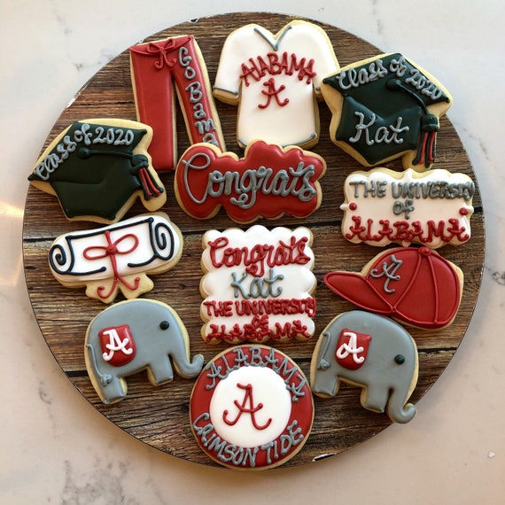 Crimson Tide Sugar Cookies / the University of Alabama Sugar image