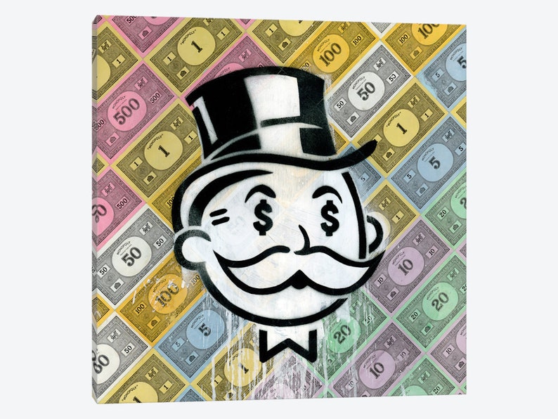 Monopoly Art Print Monopoly Money Another Day Another Etsy