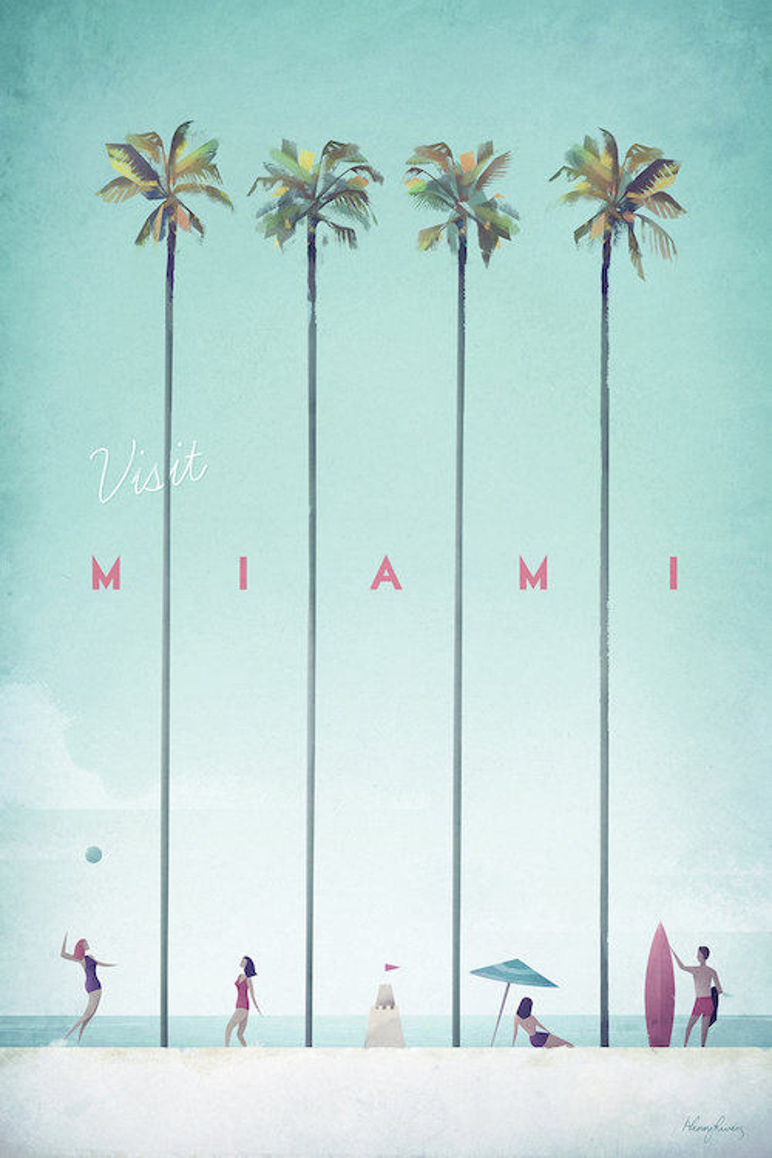 Miami Beach Art Minimalist Miami Art Miami Wall Art Miami Etsy