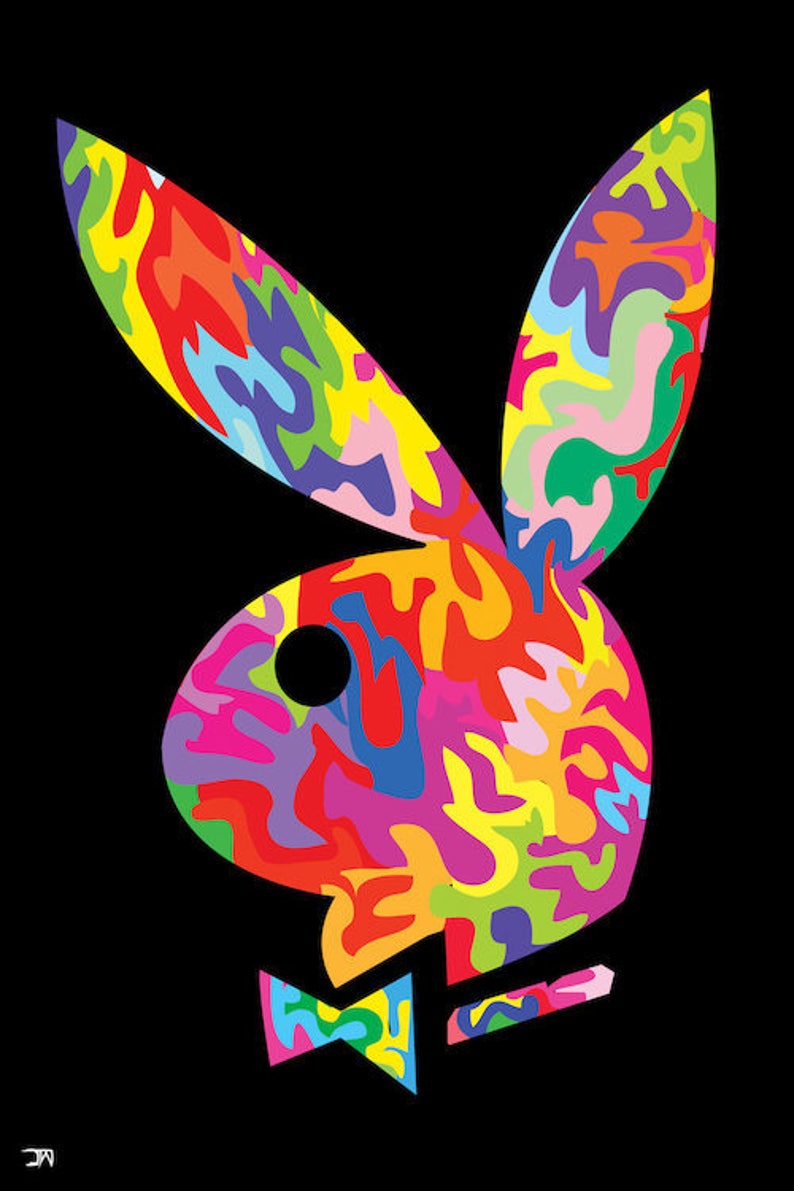 Playboy Bunny Art Print Playboy Bunny Poster Canvas Art Etsy