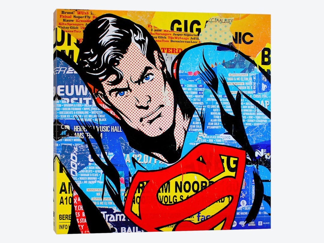 Superman Art Print Vintage Superman Print Superman Fan Gift Etsy