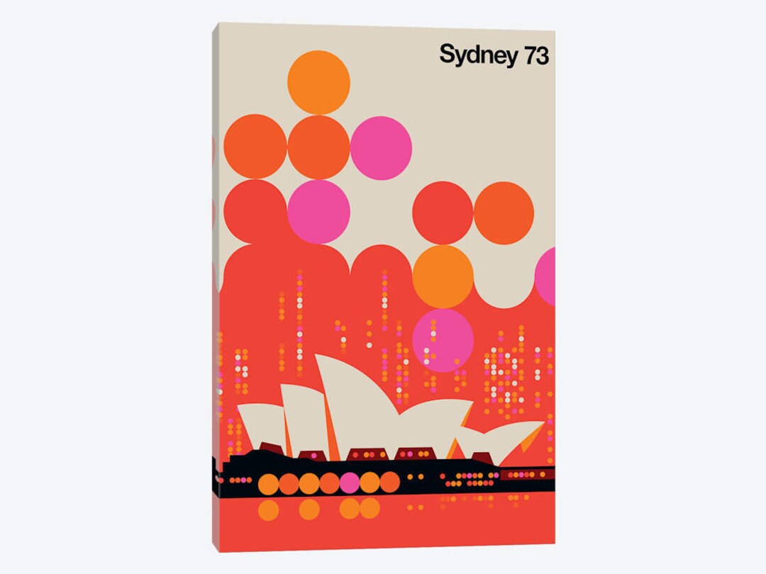 Sydney Travel Poster, Sydney Art Print, Sydney Australia Opera House, AUS, Canvas Wall Art