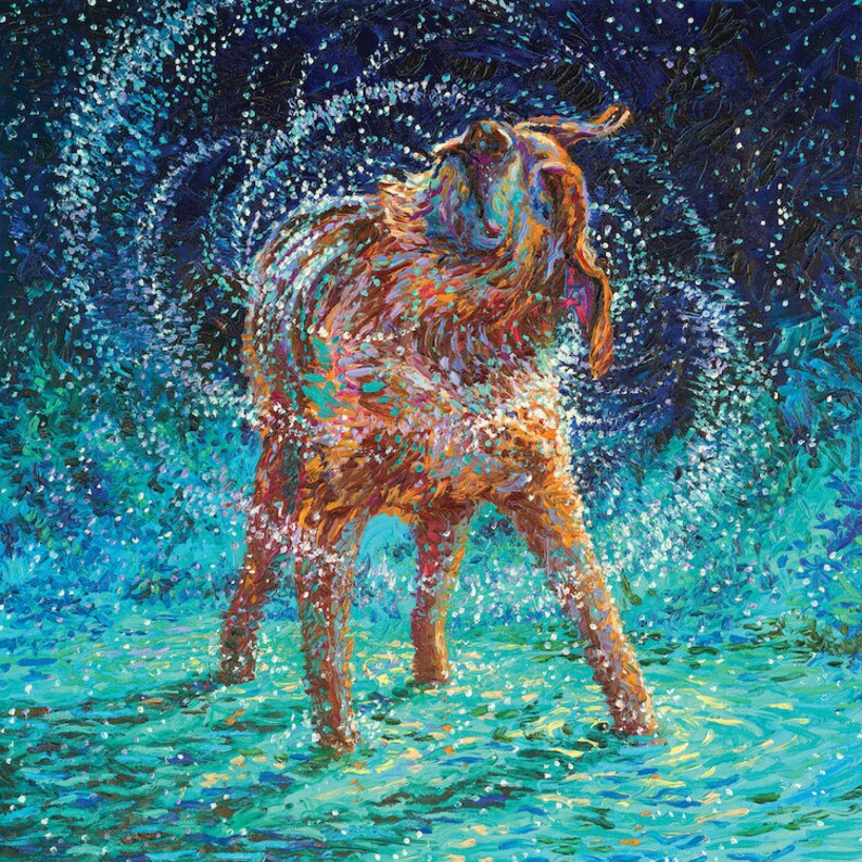 Yellow Labrador Art Print Yellow Lab Wall Decor Canvas Art Etsy