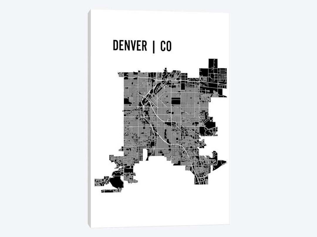 Denver Map Art, Denver Art, Denver City Map, Denver Neighborhood City