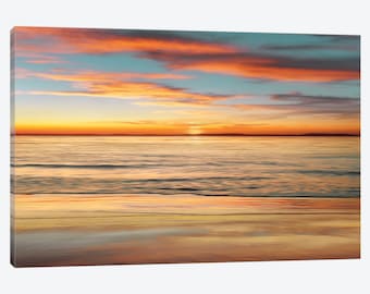 Beach Wall Art, Ocean Canvas Art, Sunset Beach Tropical Ocean View, sunrise Ocean, Ocean Wall Art, Sunrise Ocean Gift Decor, Beach Print Art