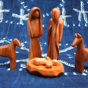 Hand-Carved Nativity Set