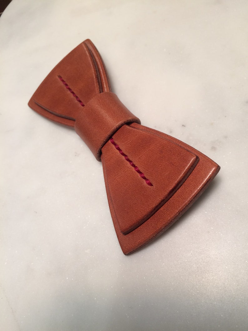 Fresh Formal Leather Bowtie / Christmas // father // Black // fathers // back to school // bow tie // gift // winter / homecoming image 4