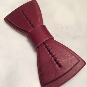 Fresh Formal Leather Bowtie / Christmas // father // Black // fathers // back to school // bow tie // gift // winter / homecoming image 5