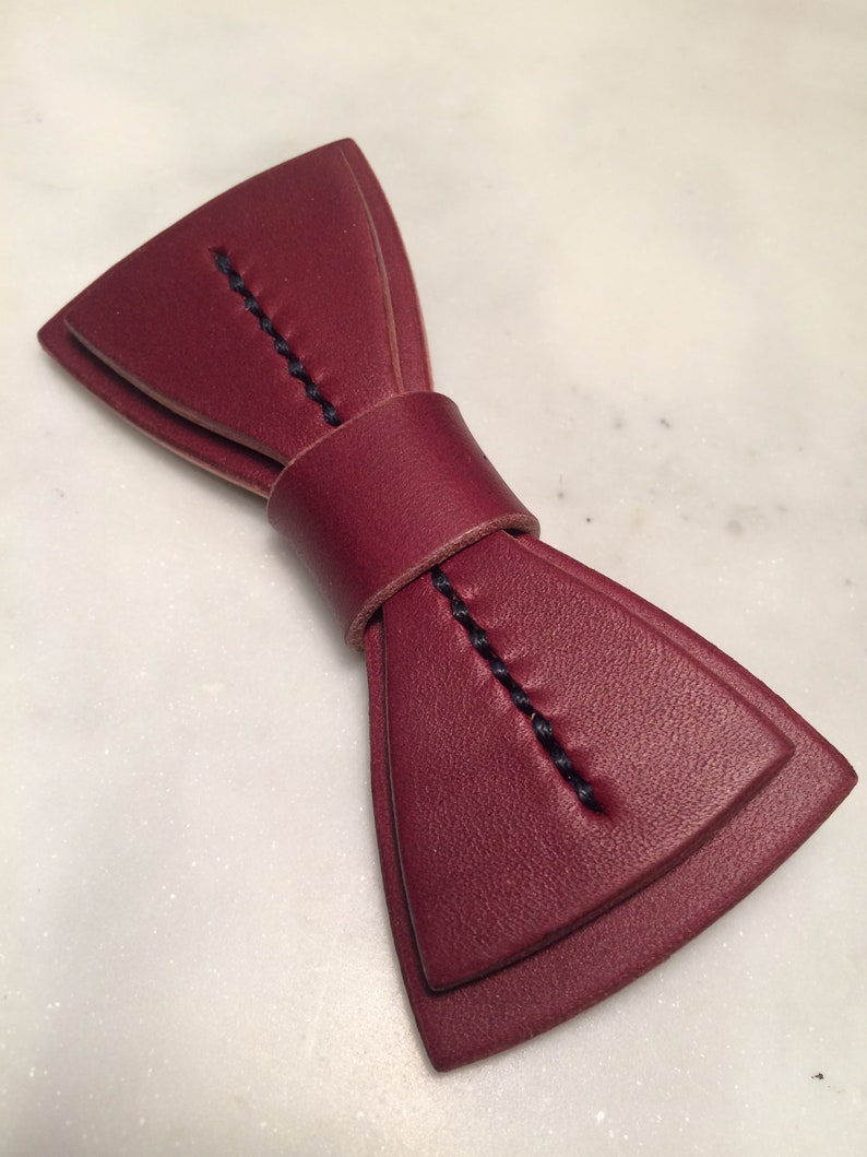 Fresh Formal Leather Bowtie / Christmas // father // Black // fathers // back to school // bow tie // gift // winter / homecoming image 5