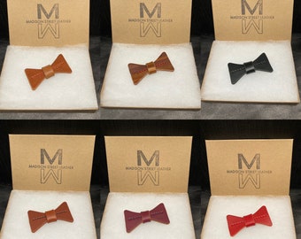 Kids Bow Tie  / dog bow tie / Leather // Dog // Gift // Ring Bearer // Communion // wedding // Toddler // Pet / / 25 dollars