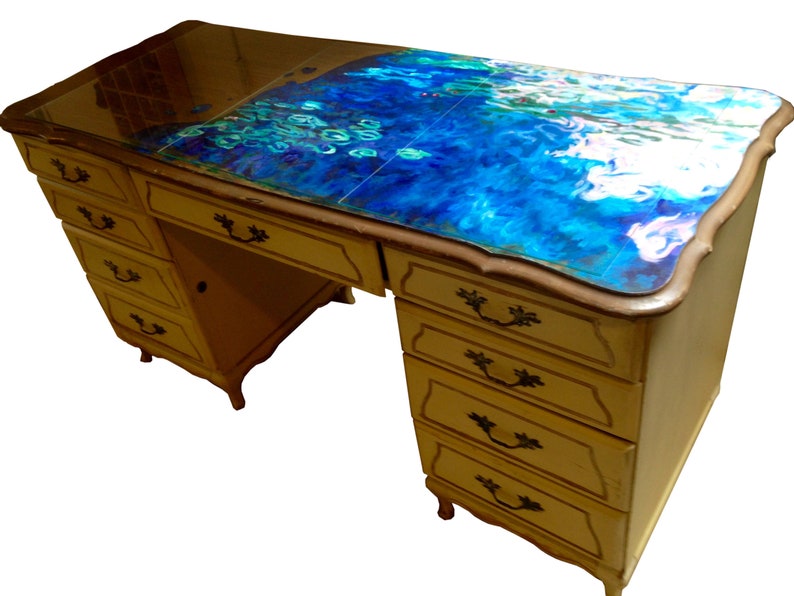 Painted Desk Or Table Custom And Hand