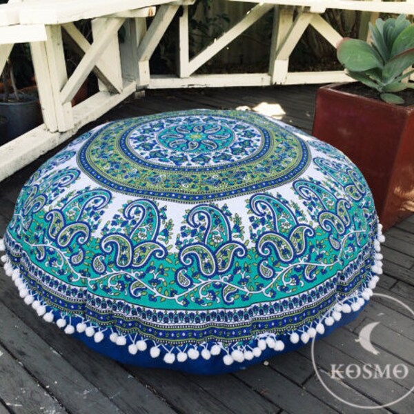 Large bohemian mandala floor cushion- COVER ONLY