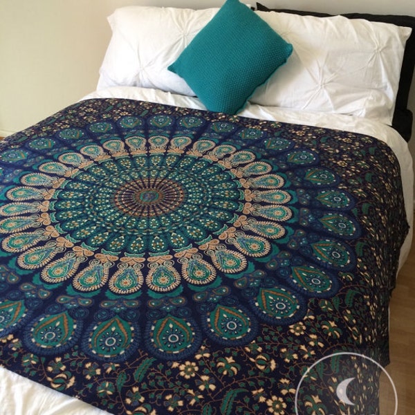 Boheemse mandala tapestry strand gooien-Nirvana