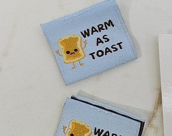 Etichette tessute, etichette per indumenti, etichette per indumenti, etichette per progetti di cucito, tessuto Rubyjam, confezione da 10