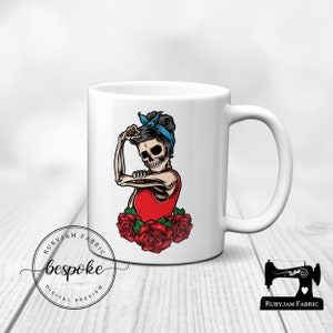 We Can Do It (Rosie), White Mug, Sewing Humour, Funny, Cup, Mug, Quilting, Craft, Gift Idea, Crafty, Sewist, Seamstress