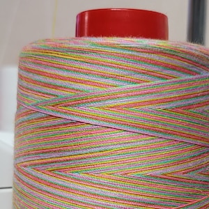 Summer Gelato, Rainbow Thread, Twisted Threads, Decorative Thread, Overlocker Thread, Serger Thread, Polyester Thread, Variegated Thread