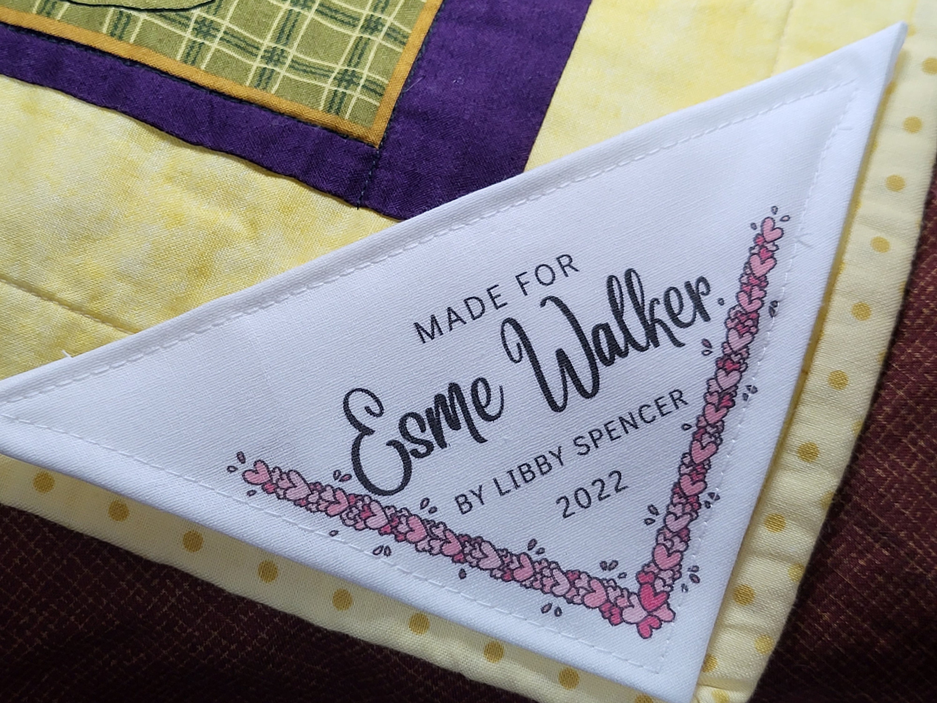 Classic Quilt Label Large Personalized Quilting Tags in 