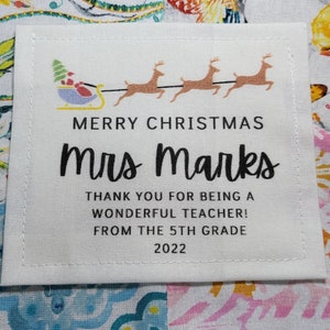 Etiqueta de edredón personalizada, etiqueta de edredón personalizada, etiqueta de edredón impresa, etiquetas de edredón para regalos, algodón orgánico, diseño navideño, edredón navideño
