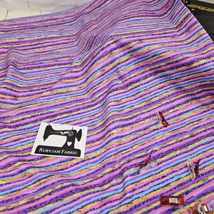 Pink, Purple, Faux, Glitter, Stripes, Fabric, Knit Fabric, Cotton Spandex, Cotton Elastane, Stretchy Fabric, Jersey Knit Fabric, Rubyjam
