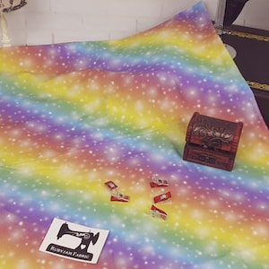 Rainbow Ombre Knit, Galaxy Knit Fabric, Knit Fabric, Cotton Spandex, Cotton Elastane, Stretchy Fabric, Jersey Knit Fabric, 4 way stretch