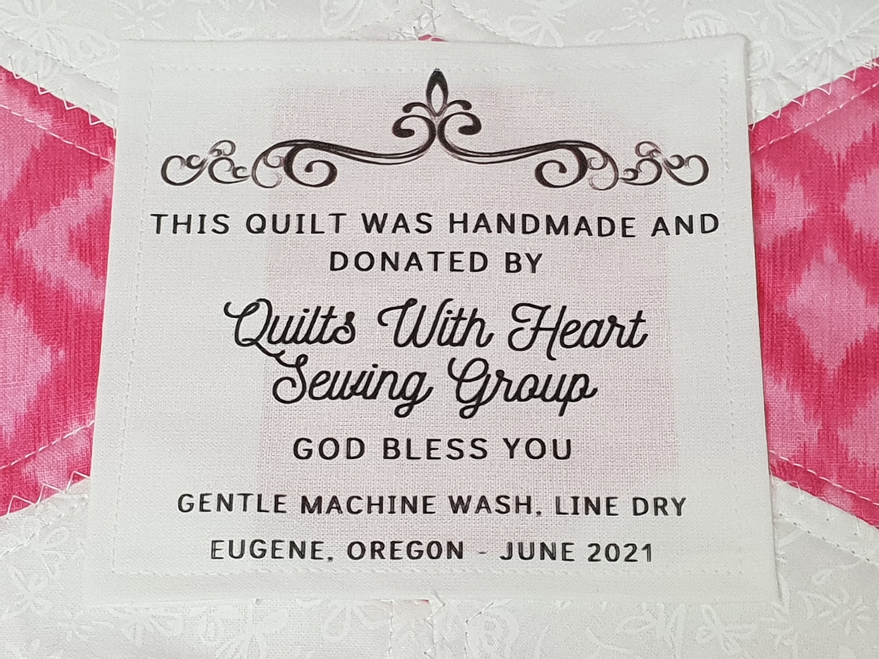 Quilt Label Custom Personalised Quilting Charity Quilt Etsy