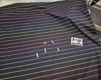 Vaffanculo, parolacce, tessuto gessato arcobaleno, tessuto per adulti, cattivo, cotone spandex, cotone elastan, tessuto elasticizzato in maglia, tessuto elasticizzato