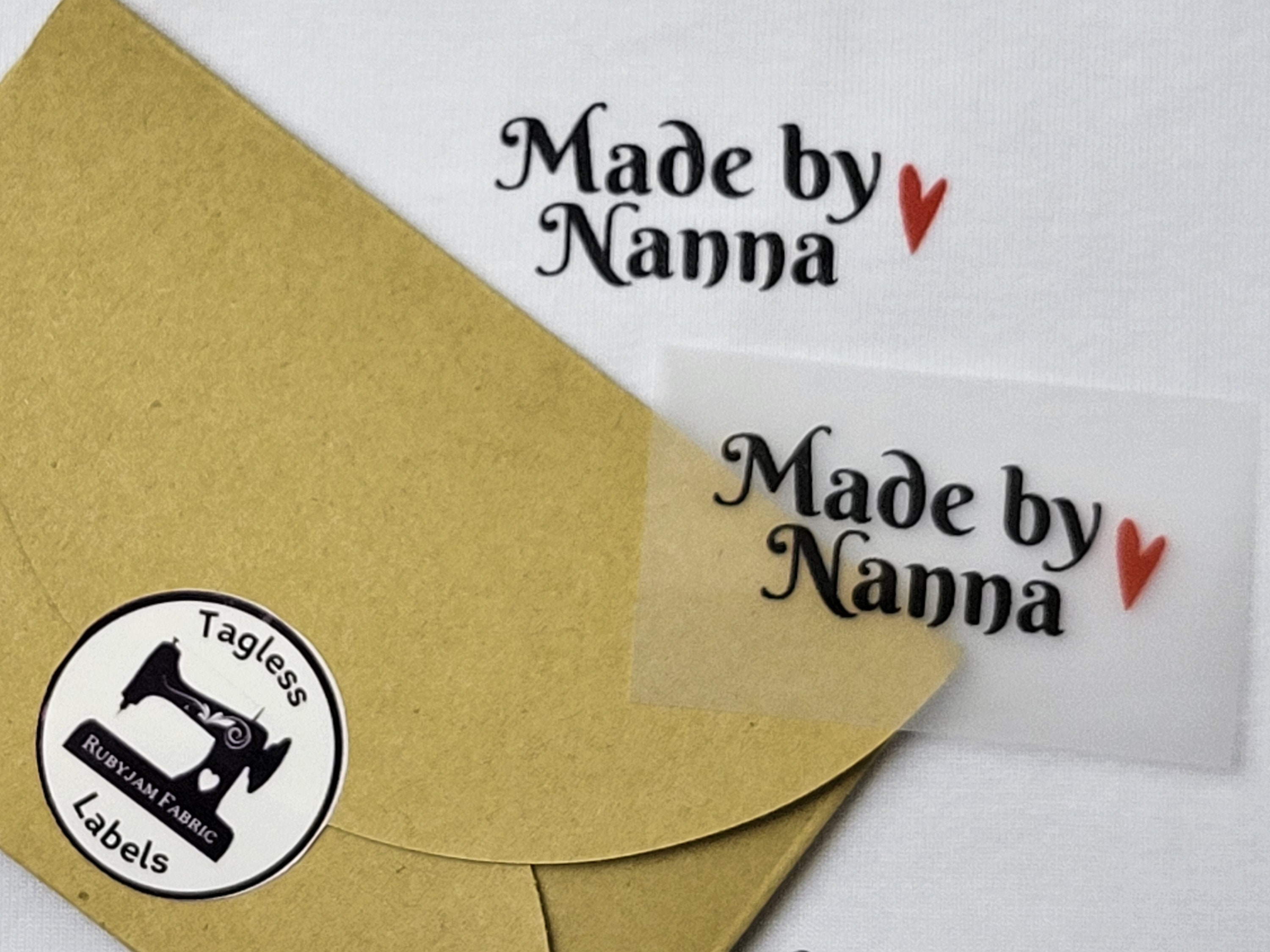Made by [YOUR NAME], Tagless Label Transfers, Neck Labels, Clothing ...