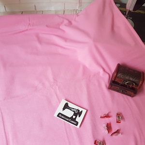 Pink Jersey Knit Fabric, Cotton Spandex, Cotton Elastane, Stretch Knit Fabric, 4 Way Stretch, Oeko-Tex Certified, Solid Colour Fabric
