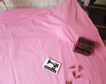 Tejido de punto de jersey rosa, spandex de algodón, elastano de algodón, tejido de punto elástico, estiramiento de 4 vías, certificado Oeko-Tex, tejido de color sólido