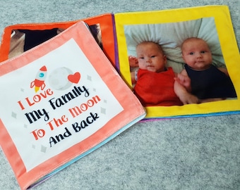 Pannelli per album fotografici morbidi, stampati su misura, stampati digitalmente, fai da te, crea il tuo, pagine di libri in tessuto, Rubyjam (non un libro finito)