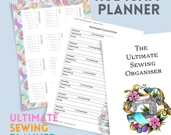The Ultimate Sewing Planner, Rubyjam Fabric, Sewing Planner, Sewing Organizer, Sewing Journal, download immediato, file elettronico stampabile