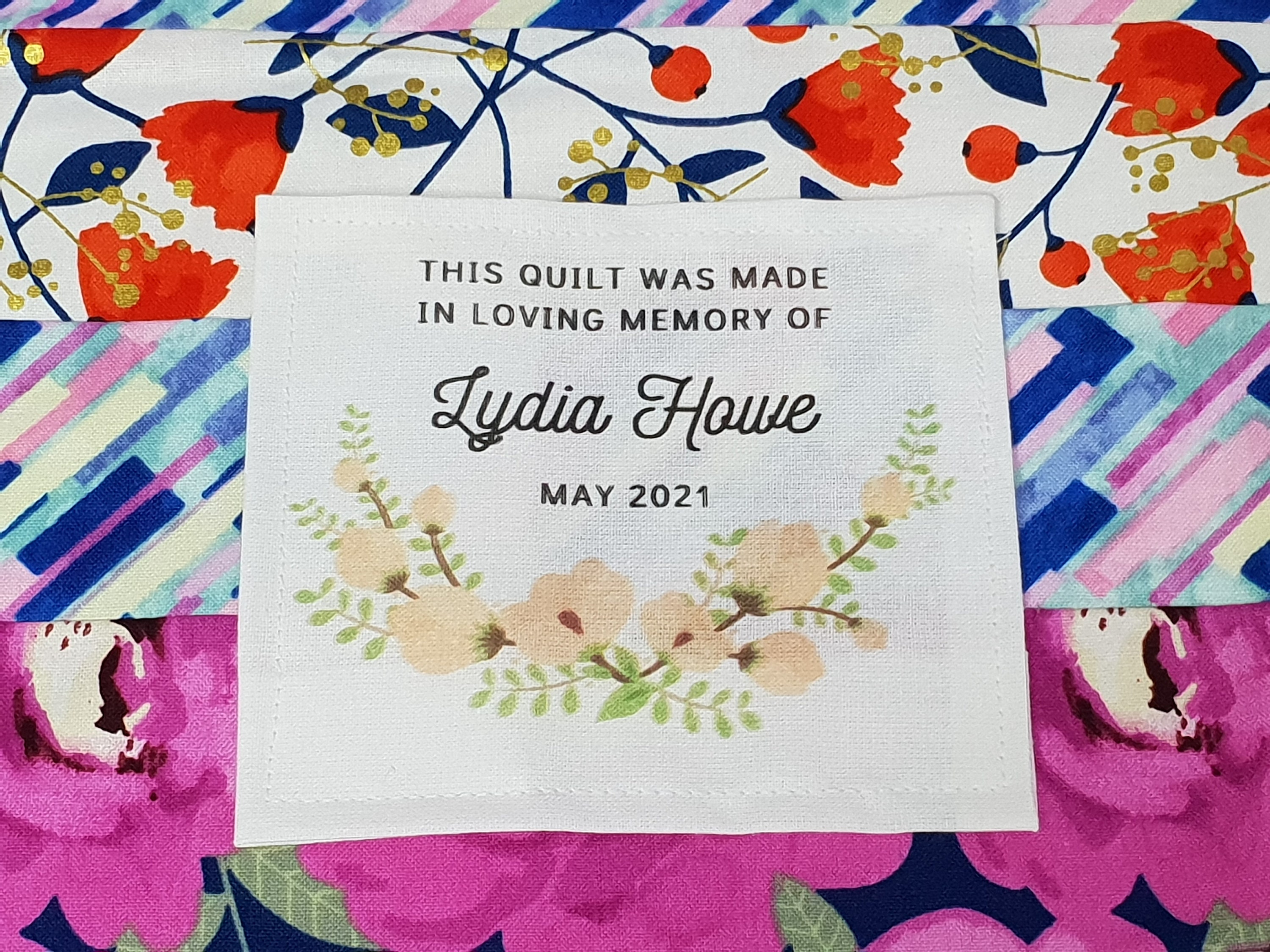 Quilt Label Custom Personalised Quilting Memory Quilt | Etsy