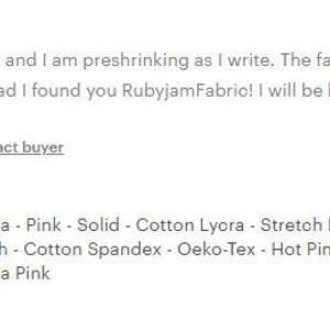 May include: A close-up of a bright pink fabric with the text "Fuchsia - Pink - Solid - Cotton Lycra - Stretch Knit - 4 Way Stretch - Cotton Spandex - Oeko-Tex - Hot Pink Fabric - Fuchsia Pink".