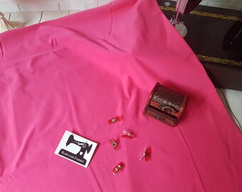 Fuchsia, Enfärgad, Bomulls-Spandex, Stretchig Stickning, Tyg, Material, 4-vägsstretch, Bomull Elastan, Oeko-Tex, Jersey, knallrosa