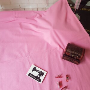 Rosa jerseytyg, bomulls-spandex, bomullselastan, stretchigt stickat tyg, 4-vägsstretch, Oeko-Tex-certifierat, enfärgat tyg bild 2