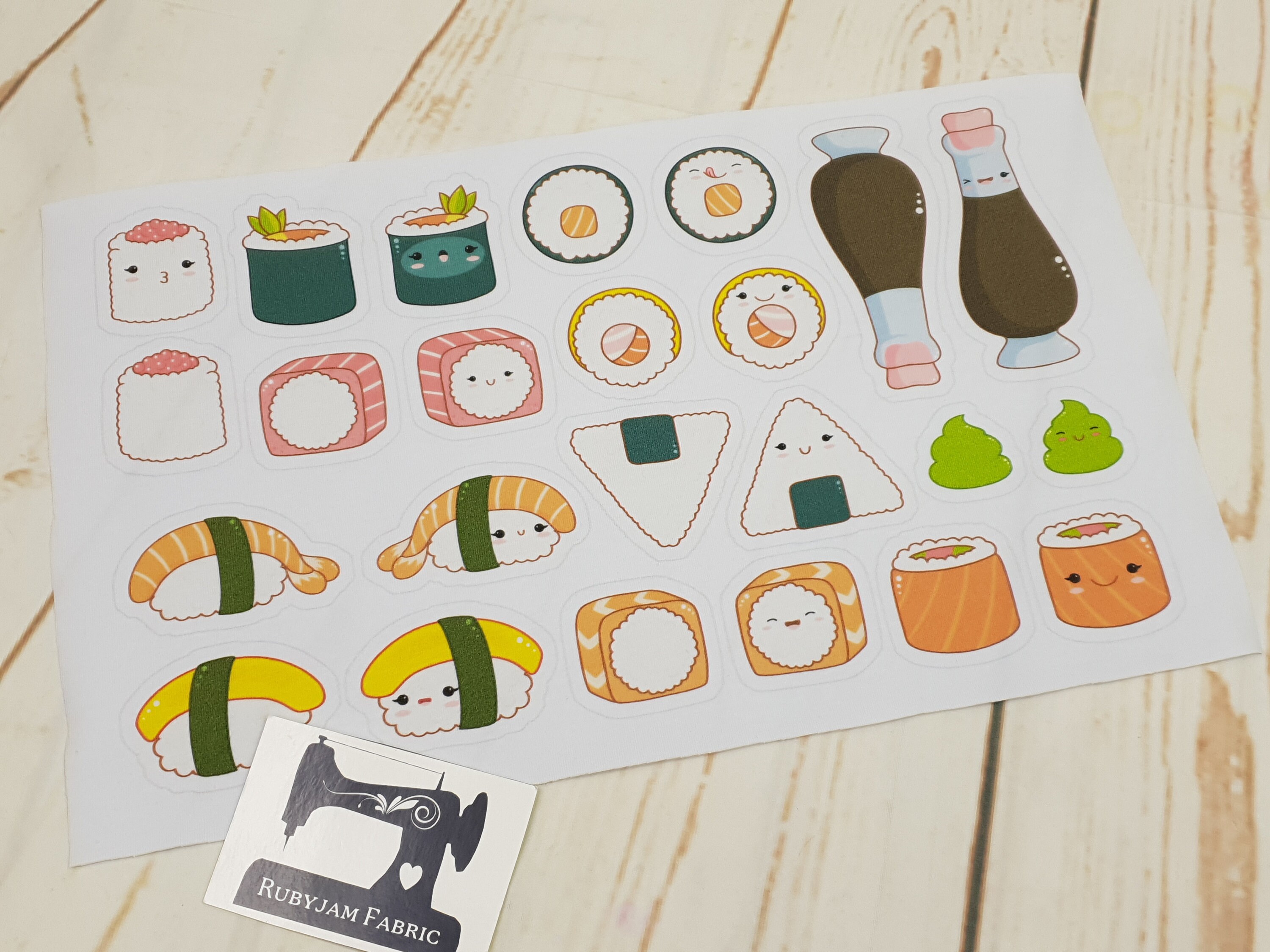 Sushi Japanese Play Food Make Your Own DIY fabric panel Etsy