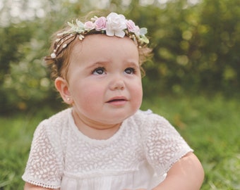baby floral crown headband